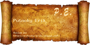 Putnoky Erik névjegykártya